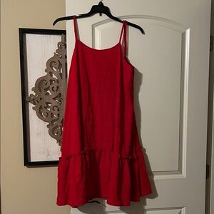 SHEIN Curve Red Textured Dress NWOT